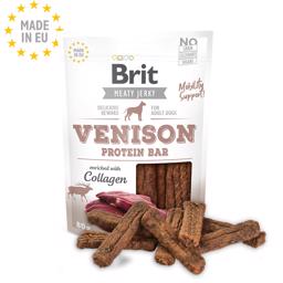 Brit Meaty Jerky Venison Hundens Protein Bar Med Hjort